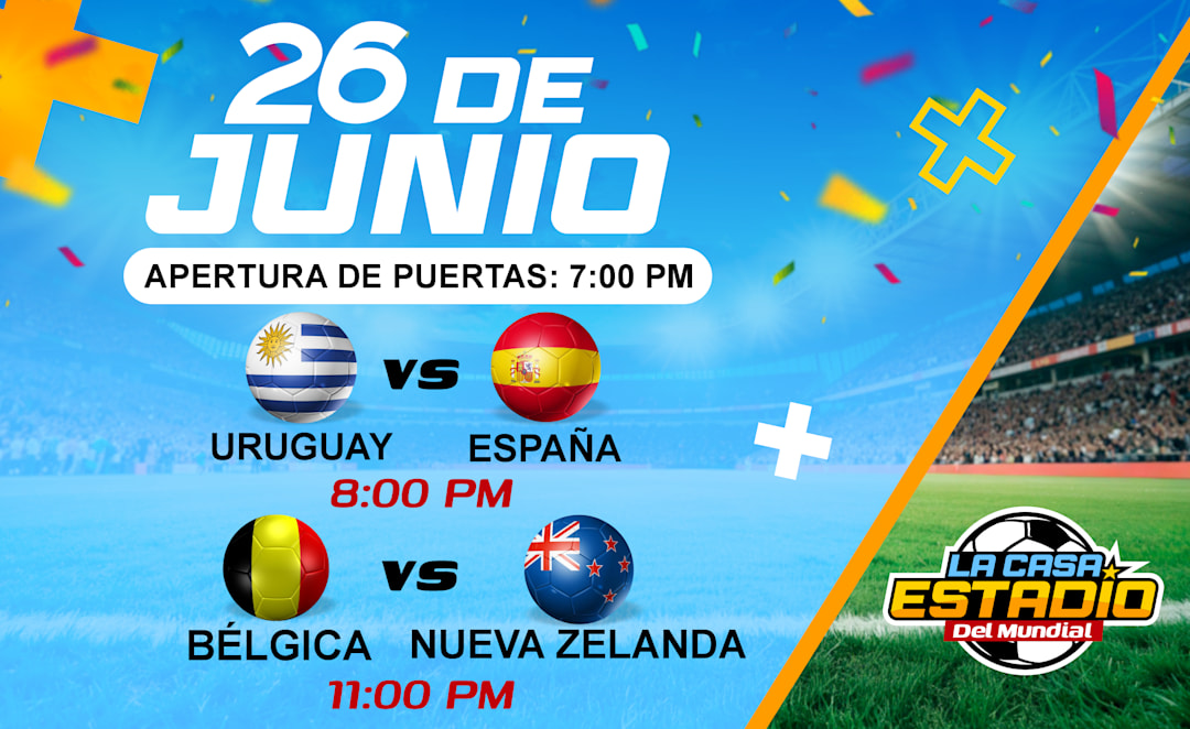 Dia 16: Uruguay vs España / Belgica vs Nueva Zelanda