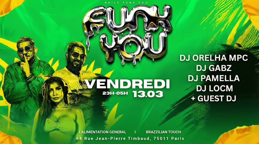 Copertina ufficiale dell'evento Baile funk you