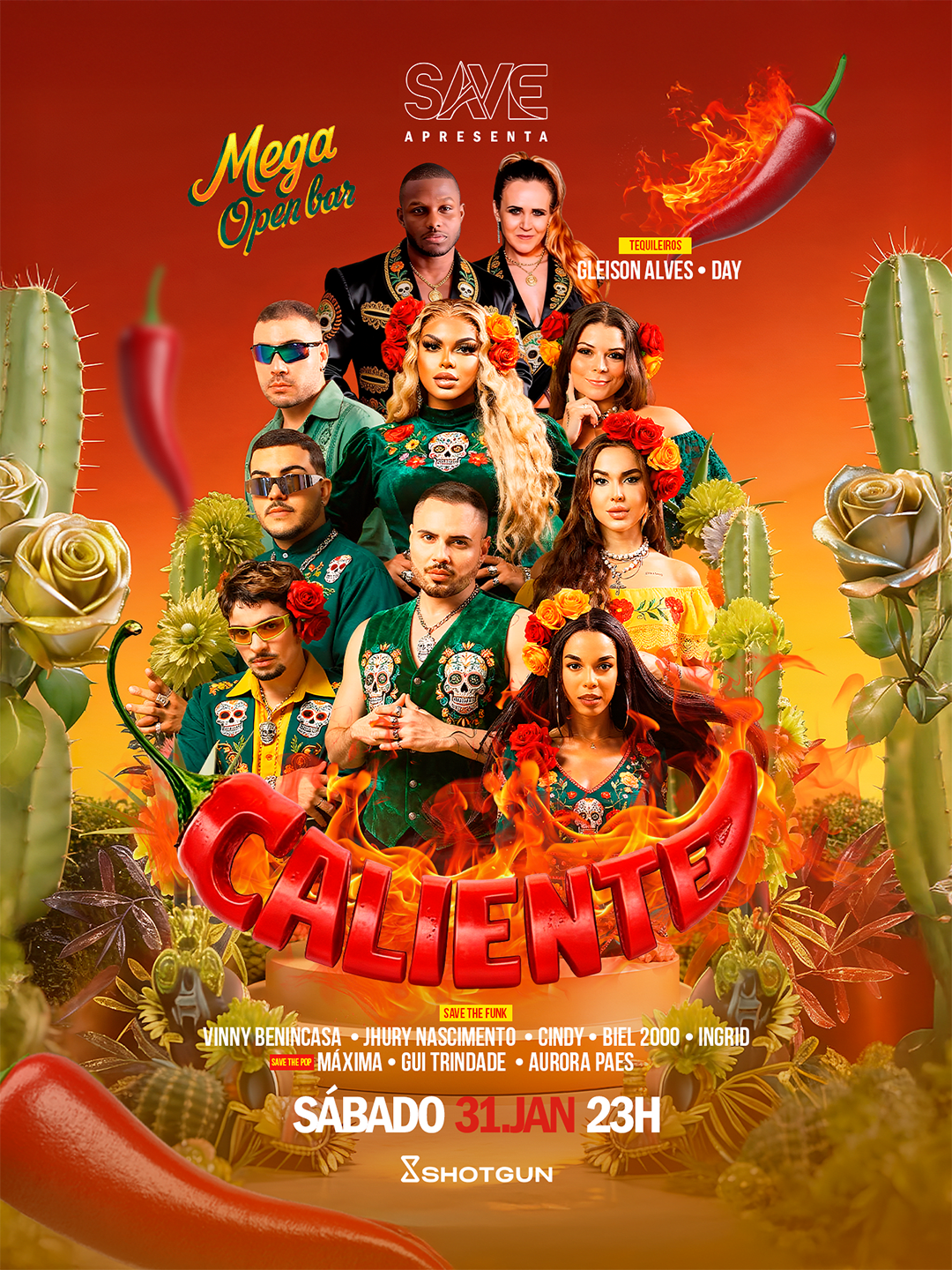 SAVE CALIENTE | OPEN BAR | SKOL BEATS LIBERADA | TEQUILEIROS