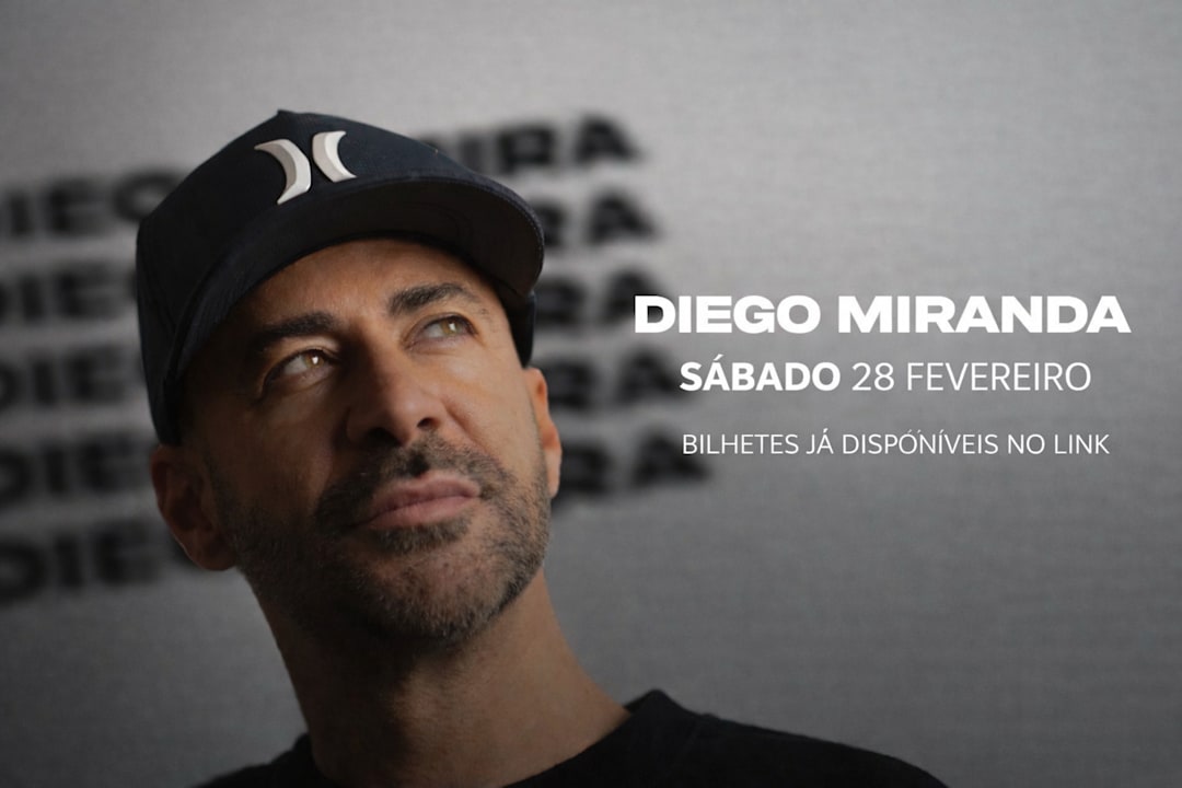 Cartel oficial del evento DIEGO MIRANDA • Esplanada do Jardim • 28 FEV