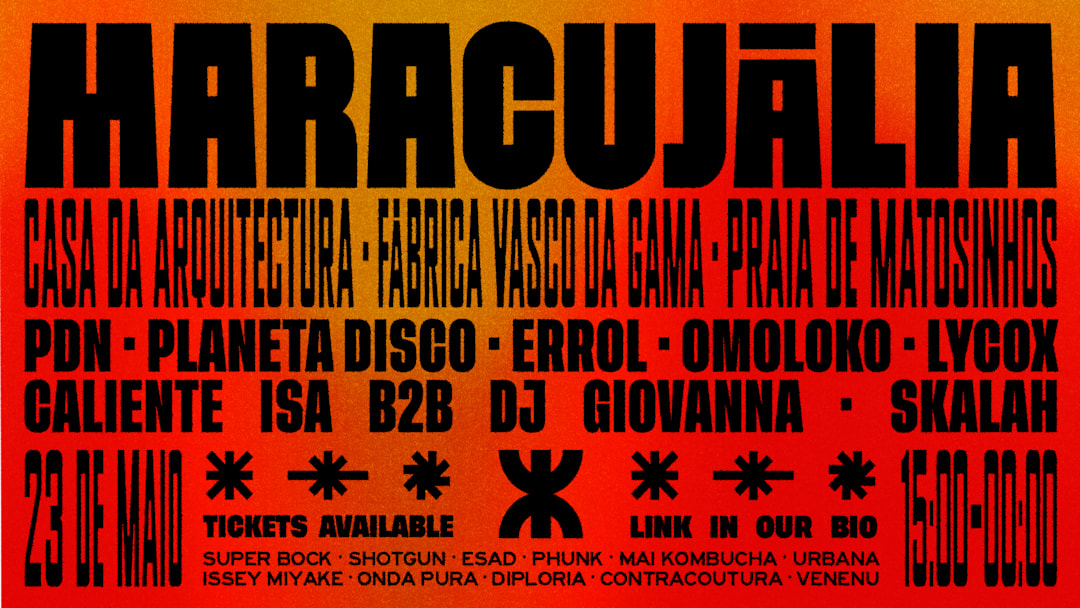 Copertina ufficiale dell'evento MARACUJÁLIA - MATOSINHOS