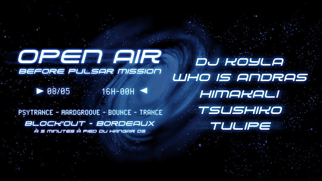 Offizielles Cover des Events OPEN AIR BEFORE PULSAR MISSION