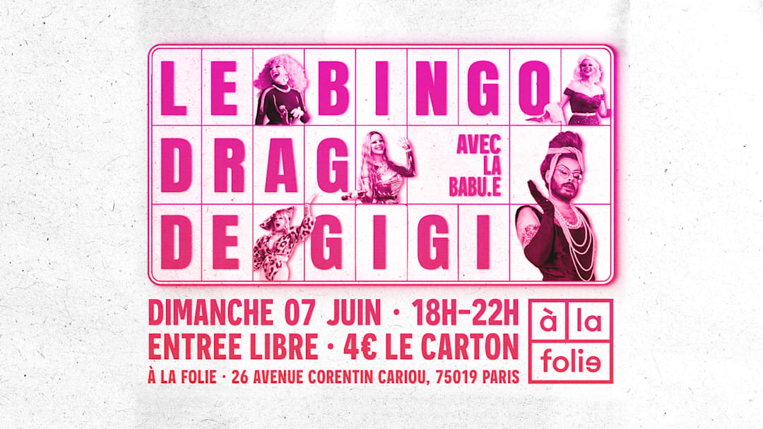 Bingo Drag de Gigi Von Dredee à la Folie! avec La Babu.e