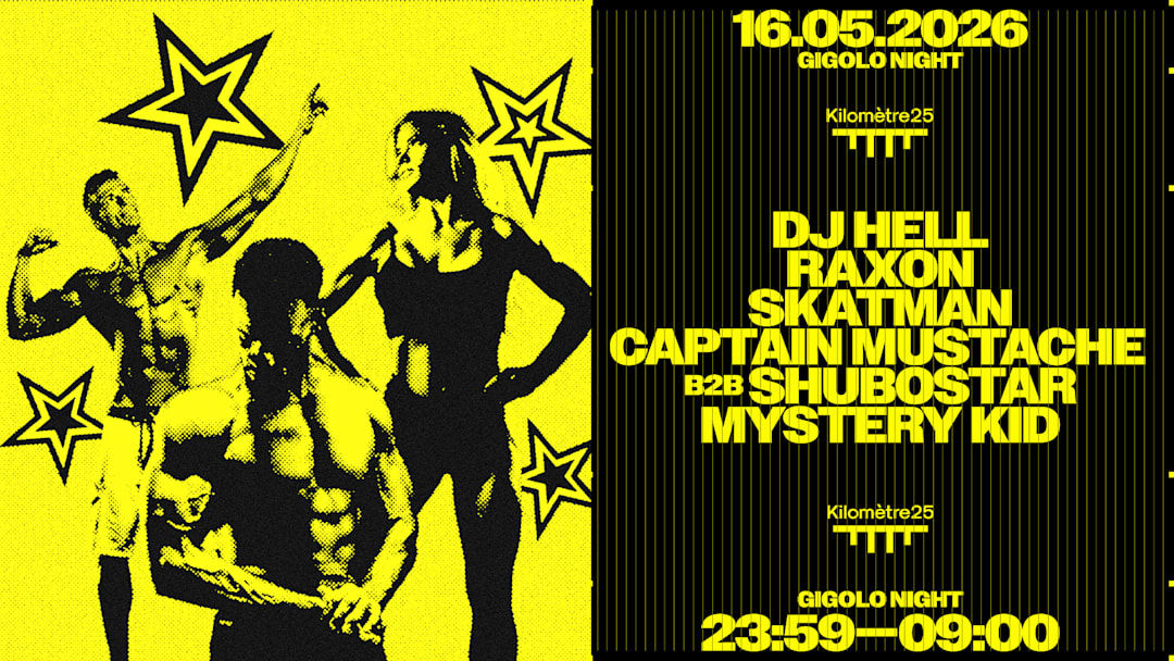 Offizielles Cover des Events GIGOLO NIGHT : DJ HELL, RAXON, SKATMAN, CAPTAIN MUSTACHE