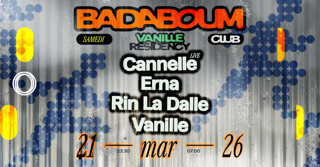 Club — Vanille Residency: Cannelle (live), Erna and more