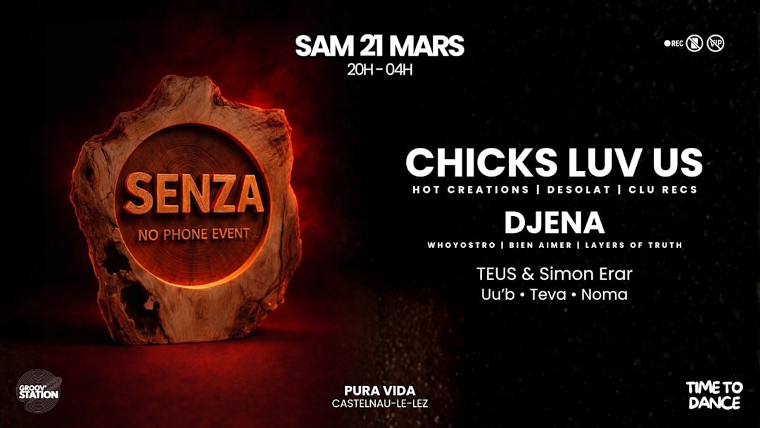 Official cover of the event SENZA (no phone - rec experience) invite : CHICKS LUV US