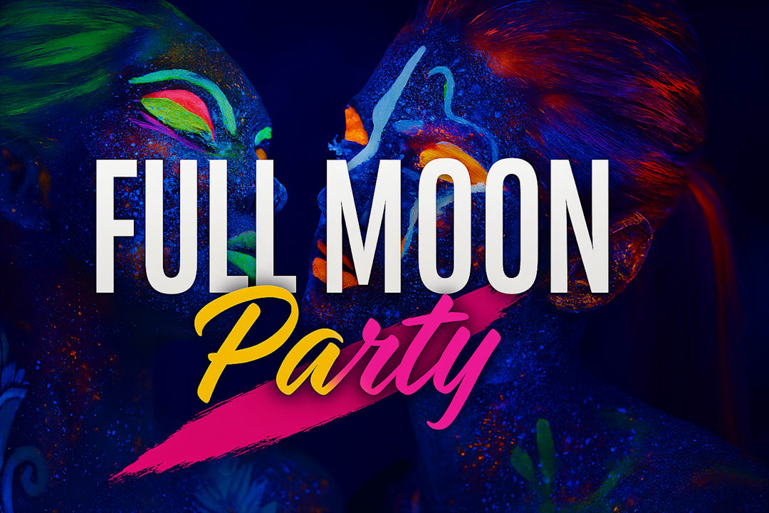 Offizielles Cover des Events FULL MOON fluo party