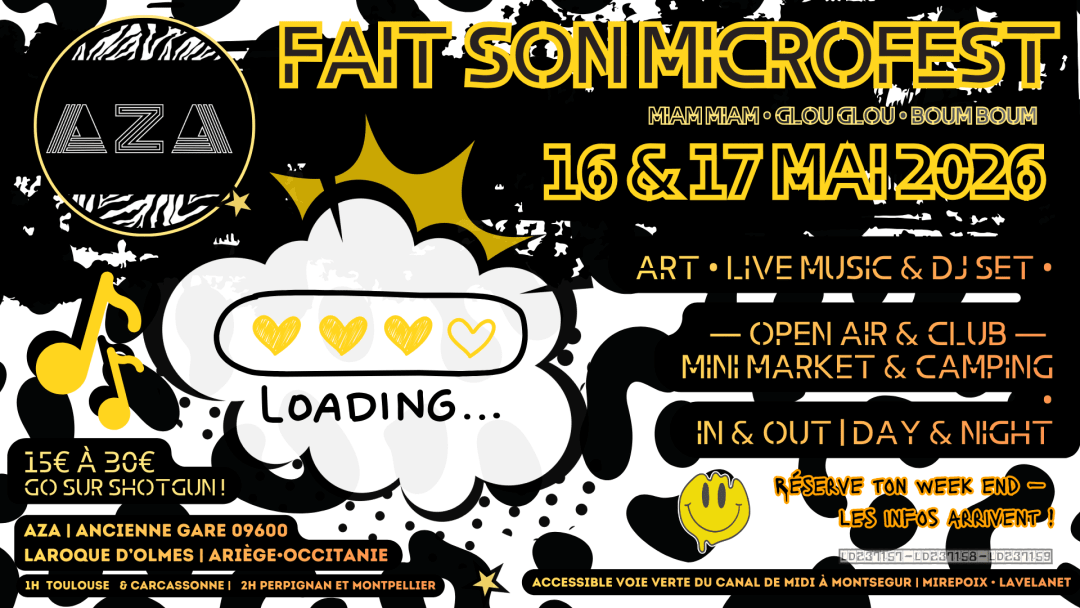 AZA fait son MICROFEST •[Summer is Loading]• 16&17 Mai 2026