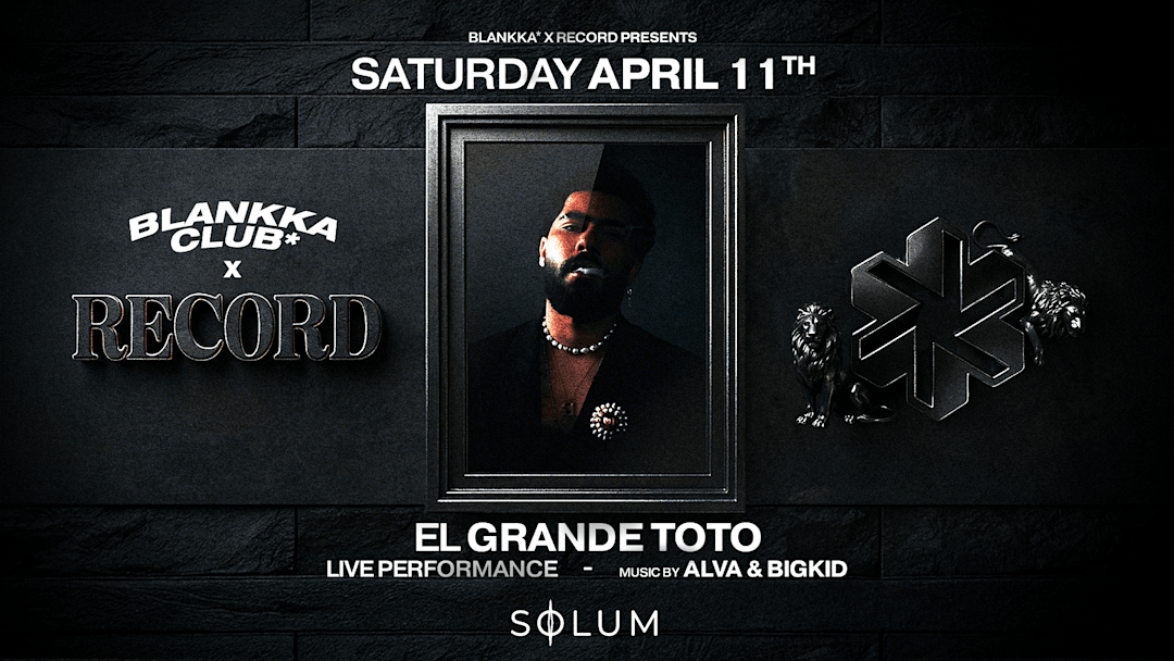 RECORD X BLANKKA* | ELGRANDETOTO EXCLUSIVE LIVE PERFORMANCE