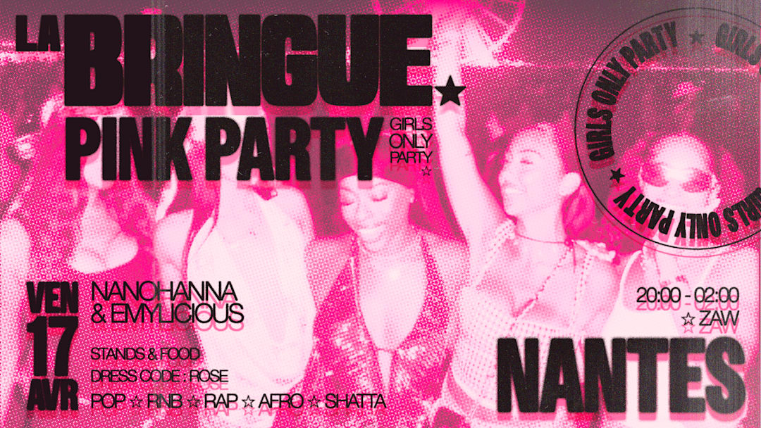 Cartel oficial del evento La Bringue - Nantes - Pink Party