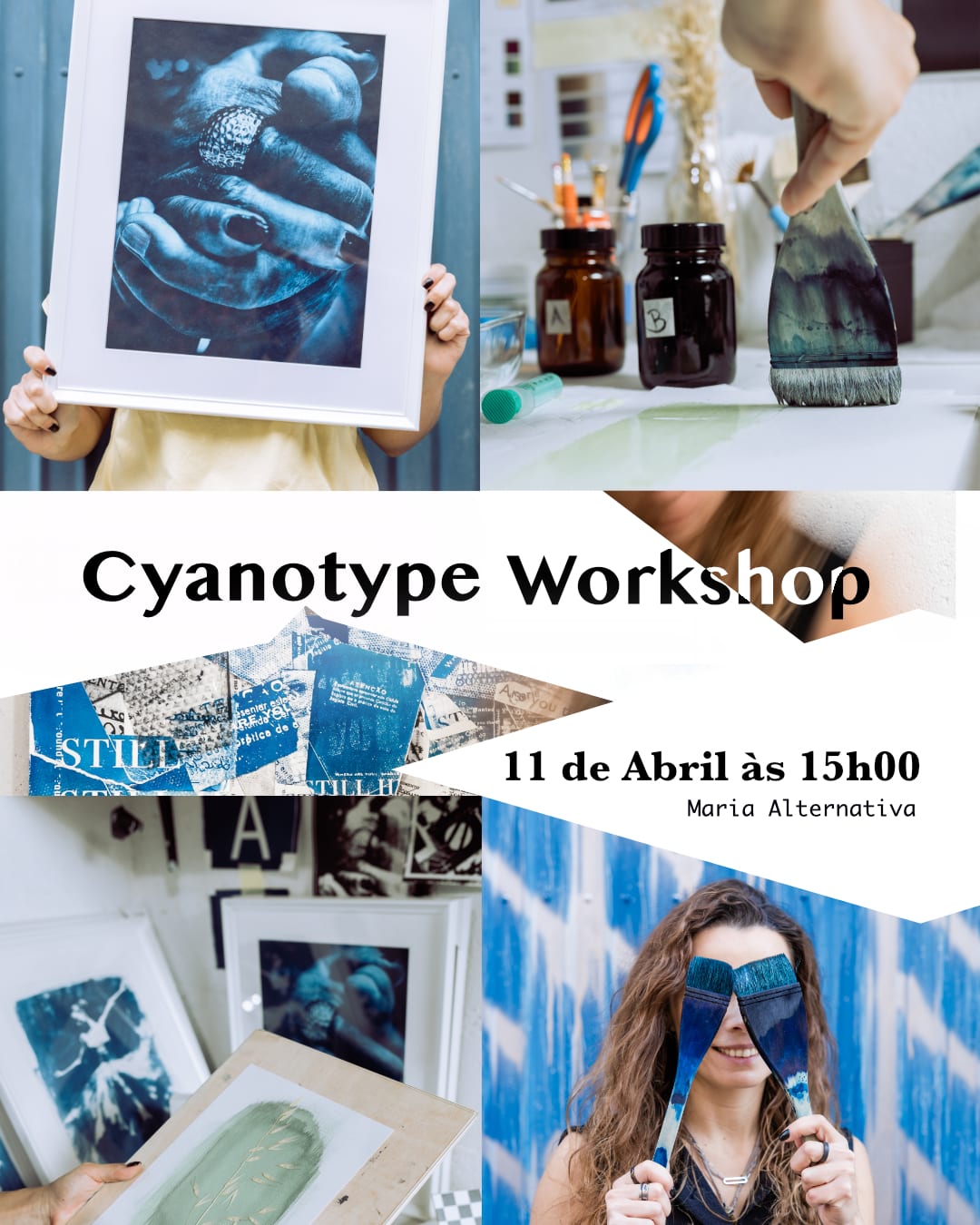 Cartel oficial del evento Cyanotype Workshop - Amazonas Market
