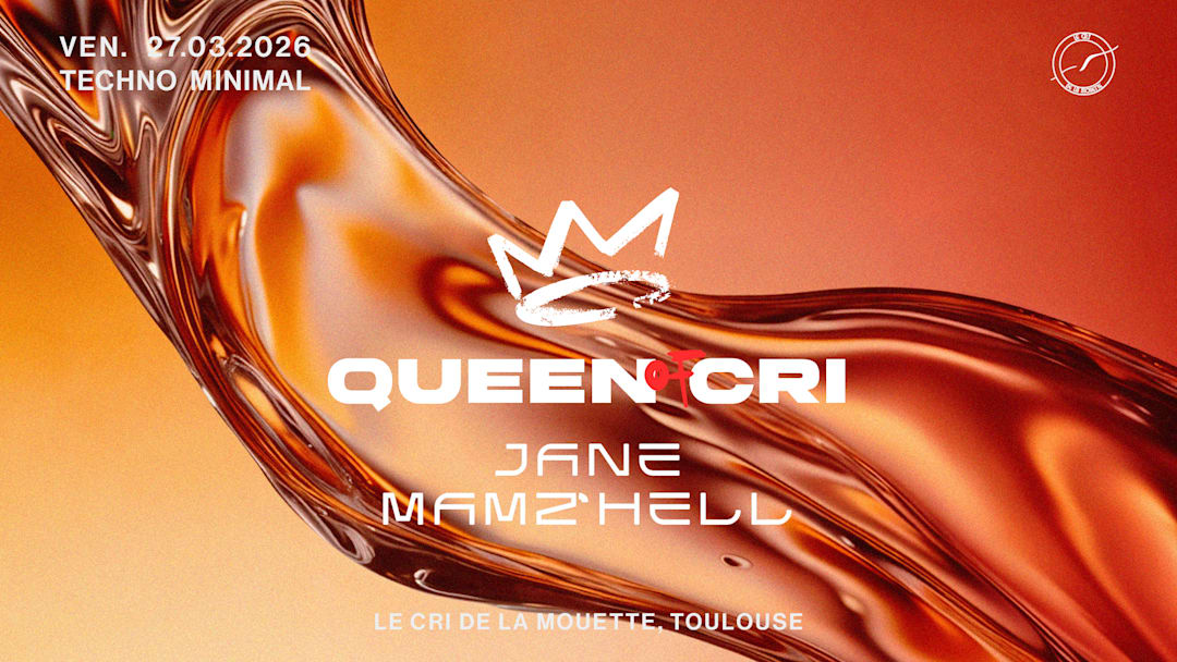 Cartel oficial del evento QUEEN OF CRI : JANE & MAMZ'HELL (DEEP TECH, MINIMAL, TECHNO)