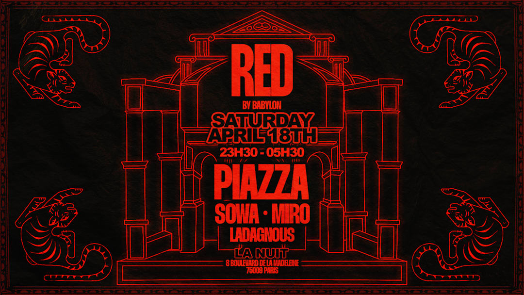 RED PRIVATE ROOM invite Piazza