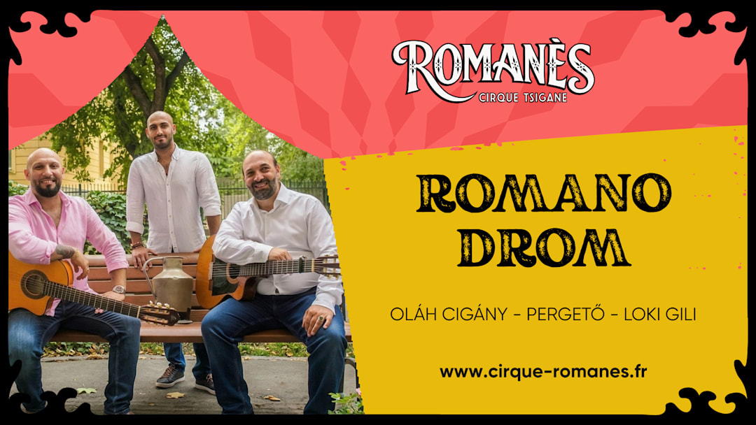 Cartel oficial del evento ROMANO DROM en concert - Oláh cigány