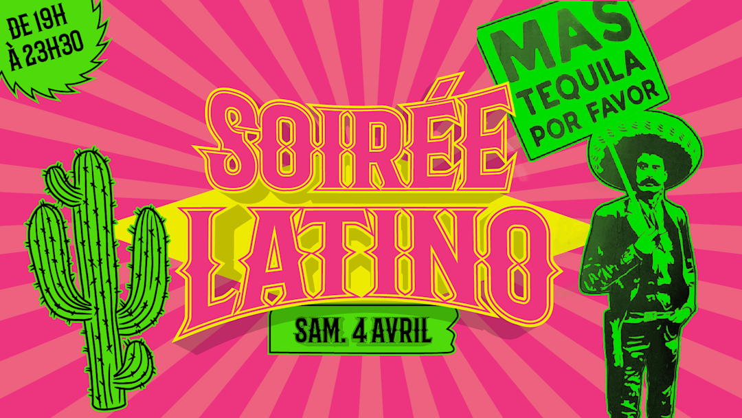 Cartel oficial del evento SOIRÉE LATINO | ROCKYPOP MARSEILLE