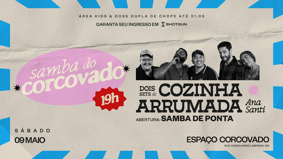 Cozinha Arrumada no Samba do Corcovado • 3 Sets de samba