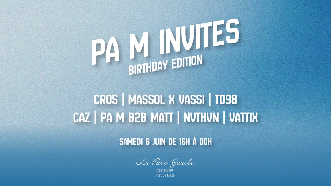PA M Invites - Birthday Edition