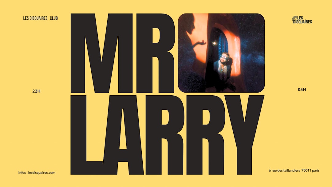 Cartel oficial del evento MR LARRY - CLUB
