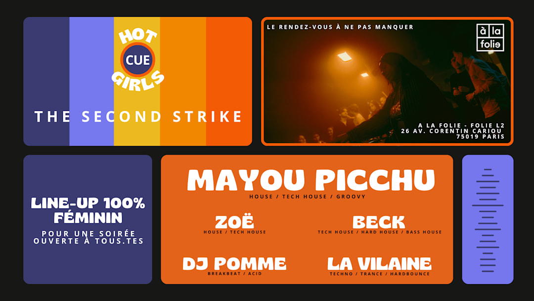 Cartel oficial del evento HOT CUE GIRLS : The Second Strike