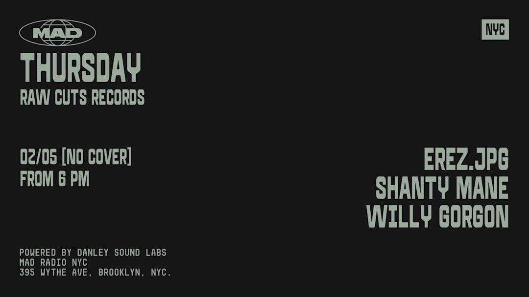 Raw Cuts Records: EREZ.JPG, shanty mane, Willy Gorgon