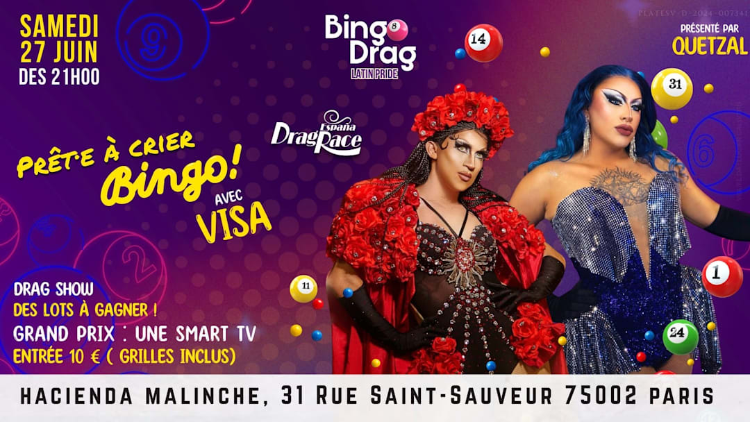 BINGO DRAG MUSICAL avec Visa Drag Race Spain - Pride Edition