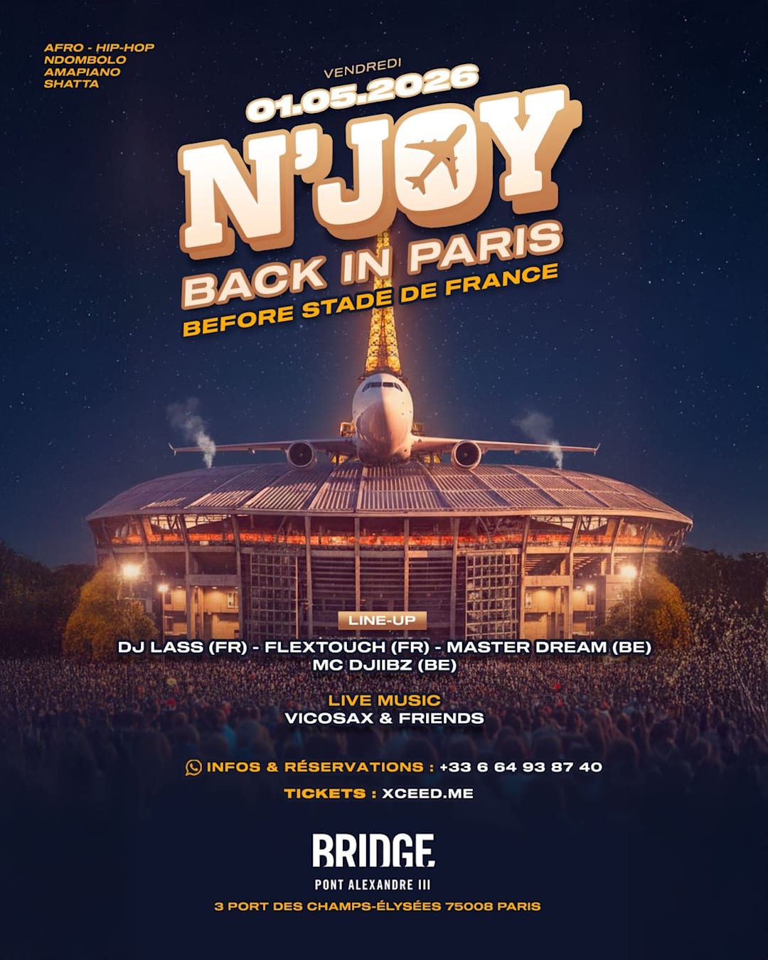 N’JOY IN PARIS X 1/05/26 X BEFORE STADE DE FRANCE (BRIDGE)
