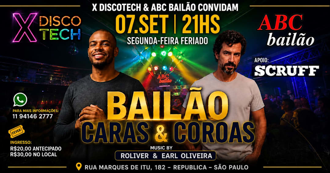 X DISCOTECH & BAILÃO: BAILÃO CARAS & COROAS FERIADO