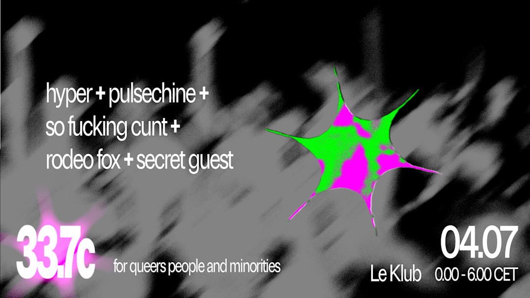 33,7C : techno industrial queer party