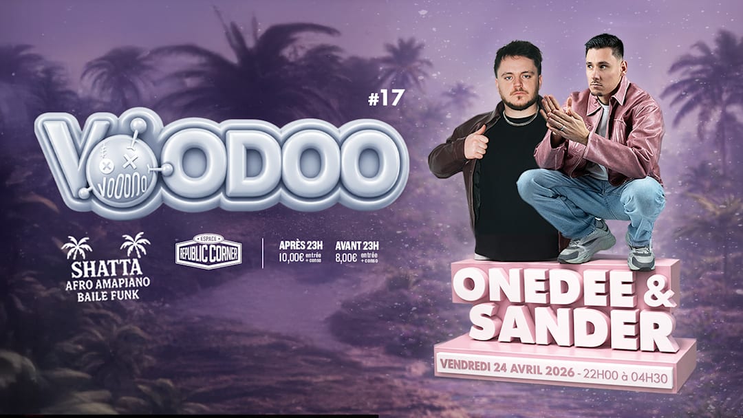 Cartel oficial del evento Voodoo #17 - SANDER + ONEDEE