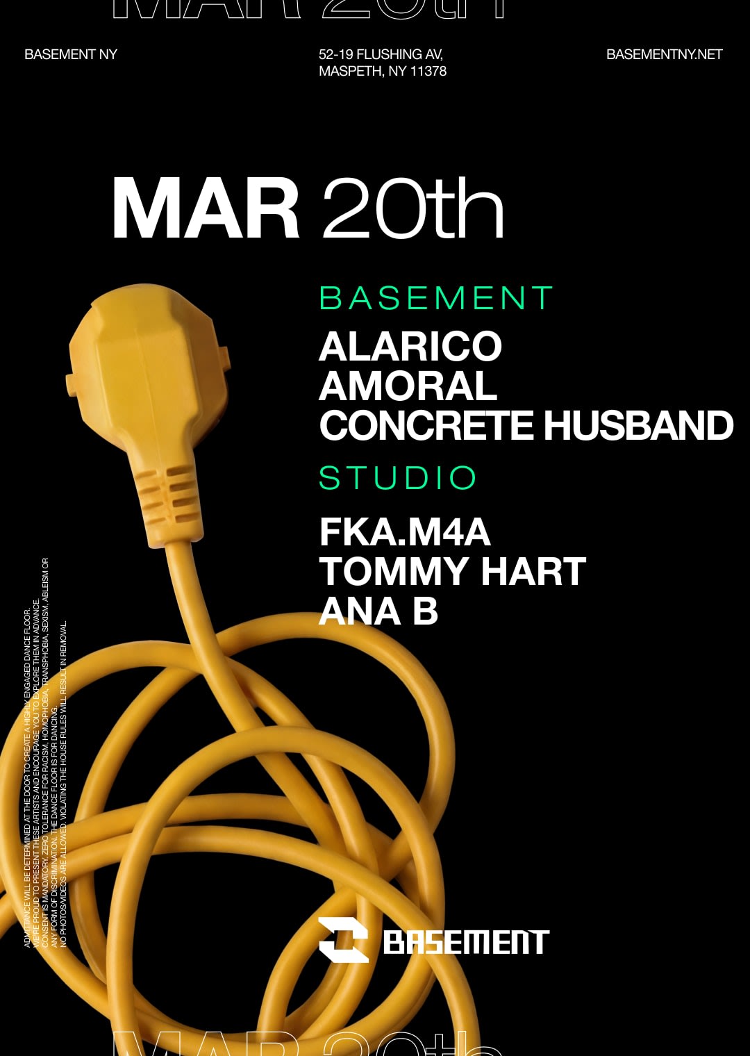 Alarico / AMORAL / Concrete Husband / fka.m4a / Tommy Hart / Ana B