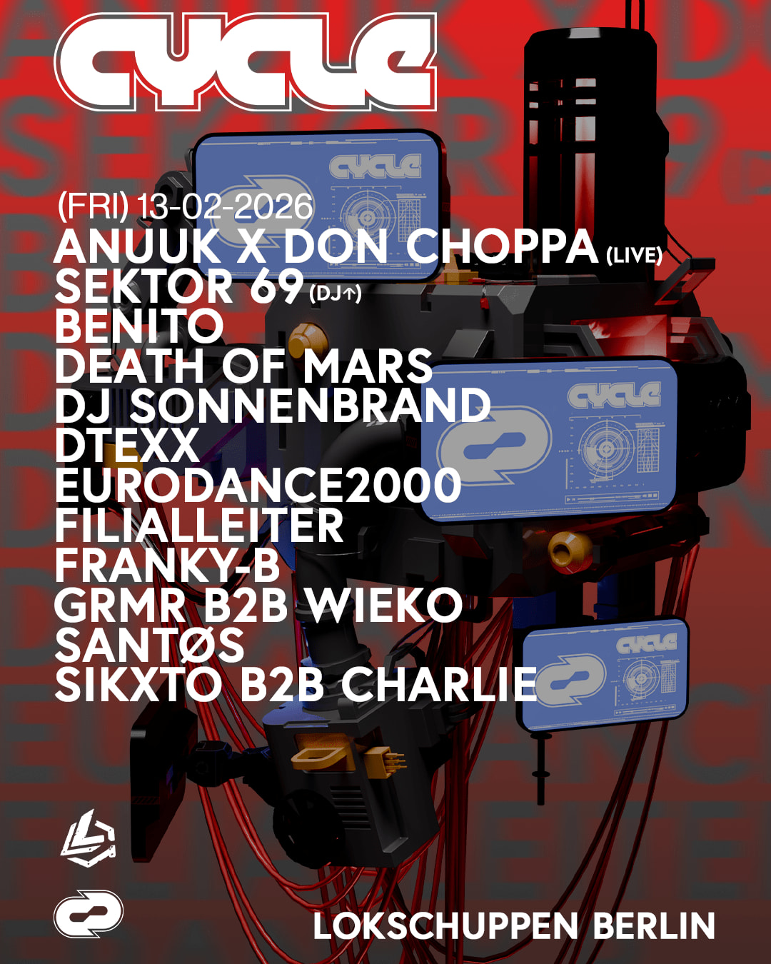 CYCLE with SANTØS, Franky-B, Death of Mars, Anuuk x DonChoppa(live) & SEKTOR69