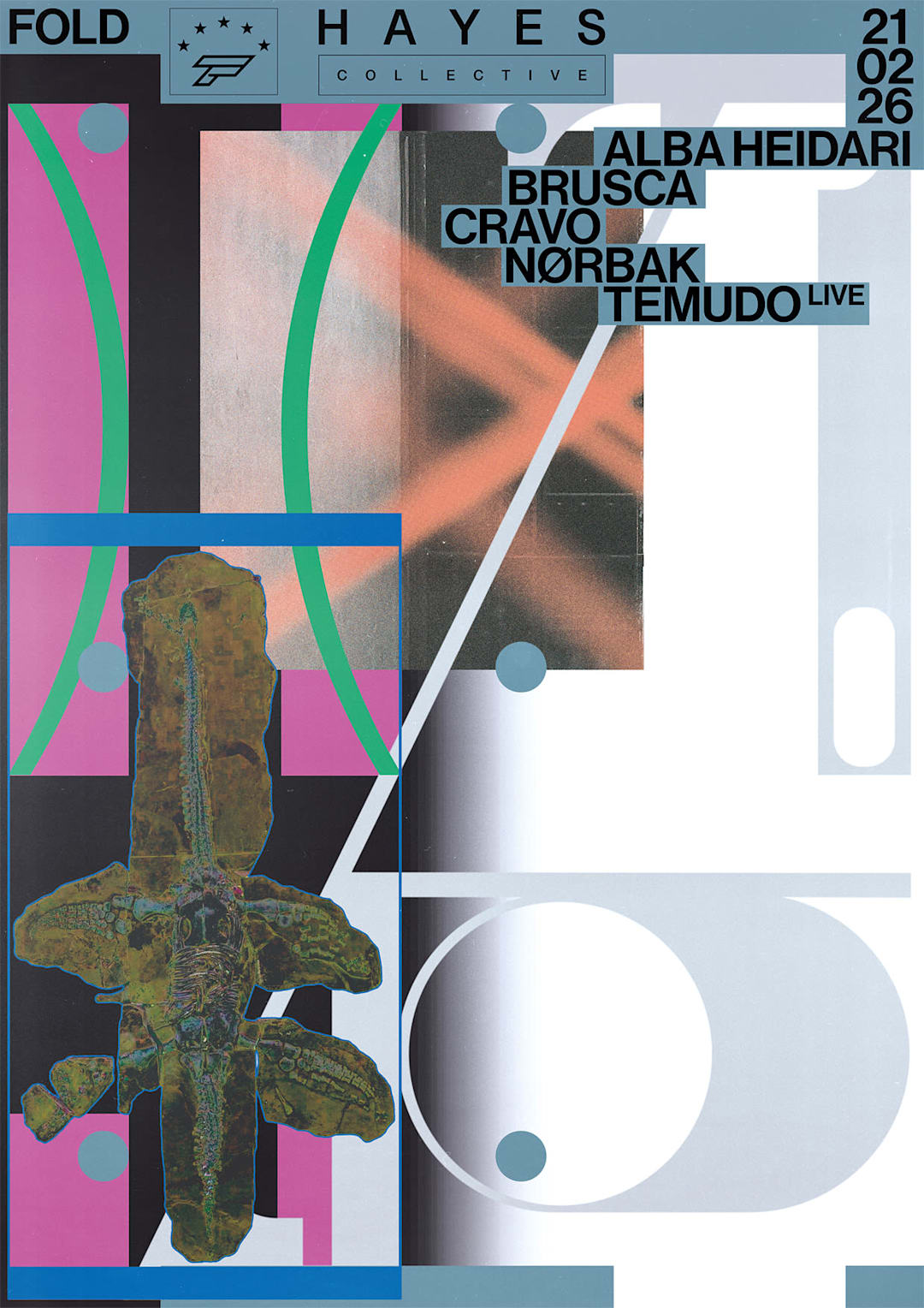 Cartel oficial del evento FOLD presents HAYES Collective (EXTENDED)