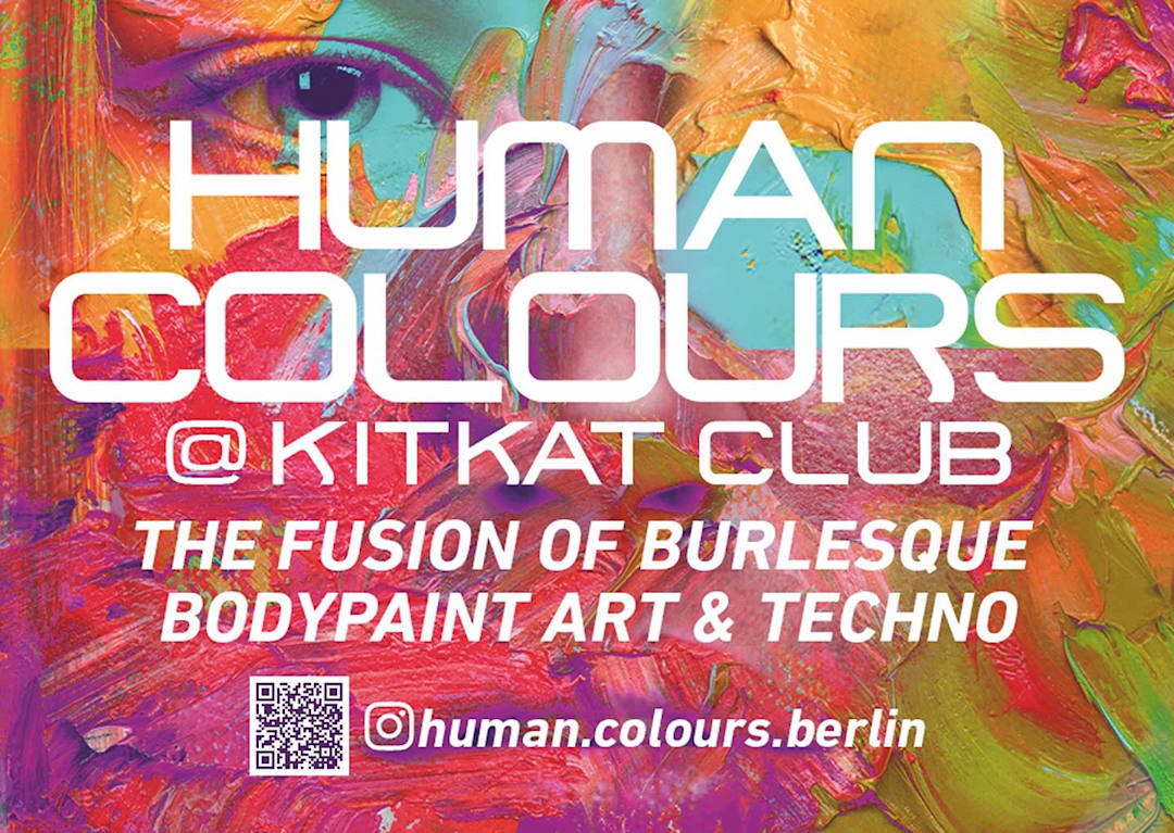 Cartel oficial del evento Human Colours 'Burlesque Halloween Ball 2026' at KitKat
