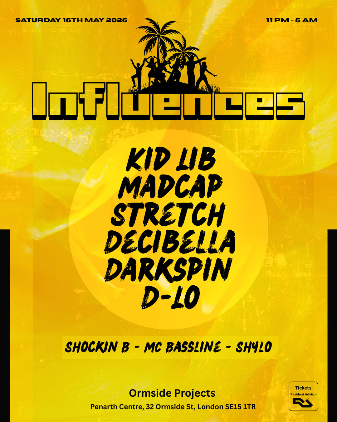 Cartel oficial del evento Influences