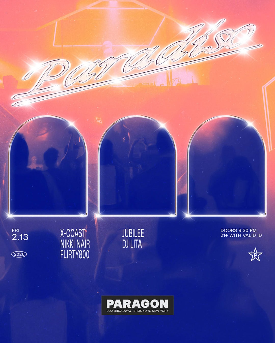 Paradiso: X-Coast, Nikki Nair, flirty800 + Jubilee, DJ Lita