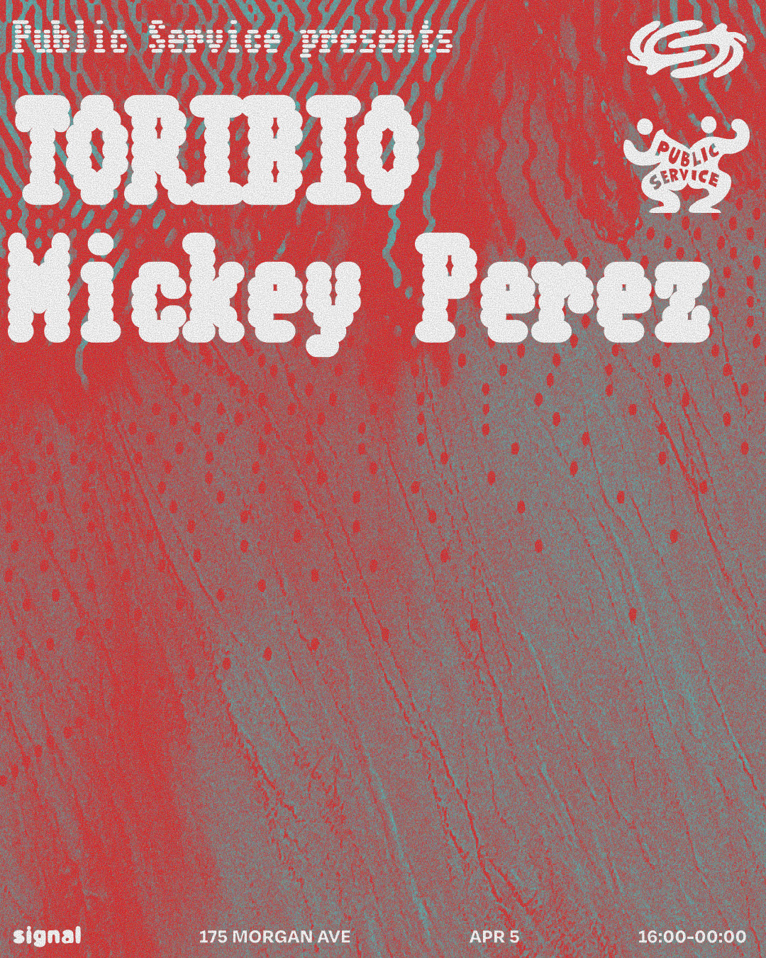 Couverture officielle de l'événement Public Service: Toribio + Mickey Perez