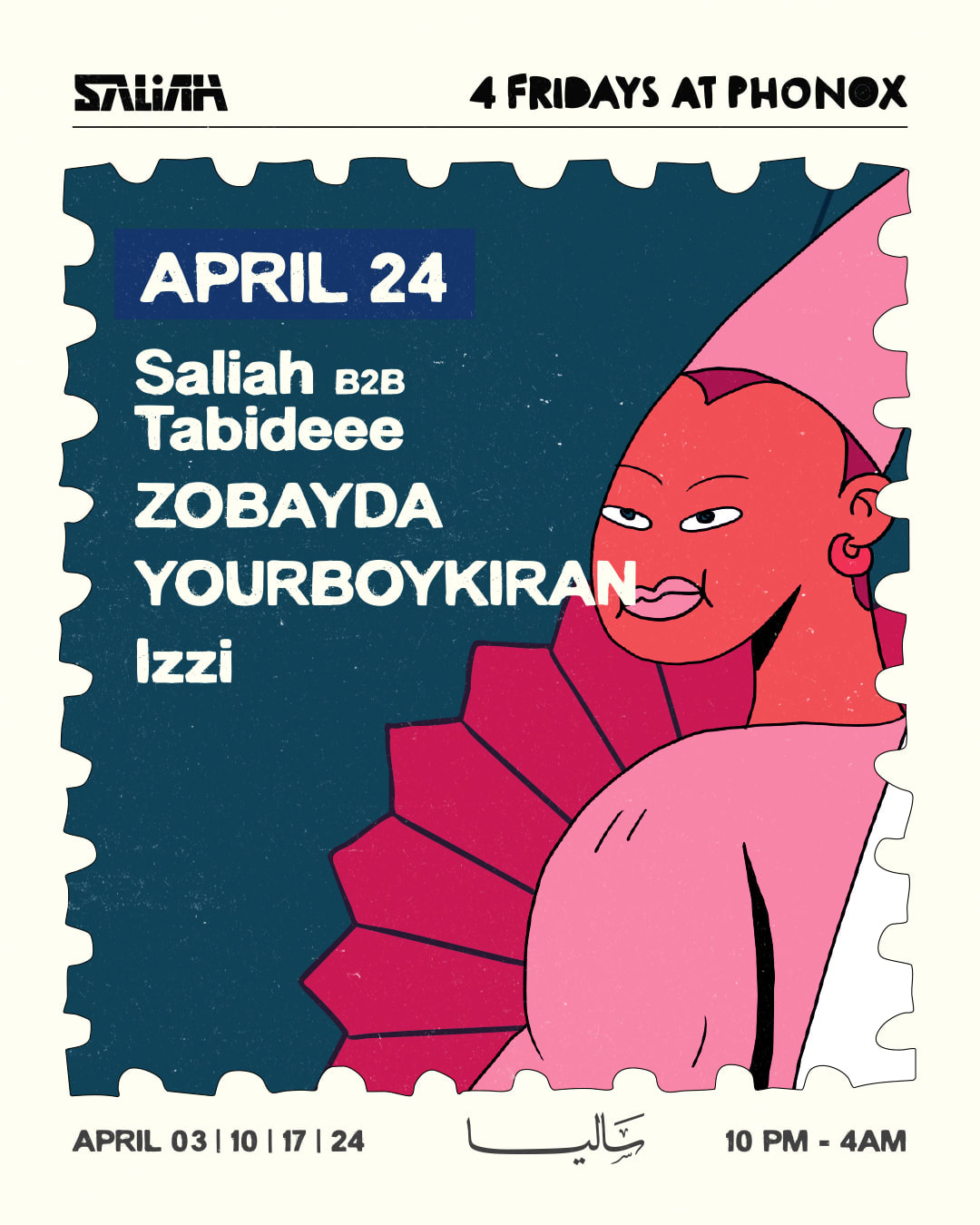Saliah b2b Tabideee, Zobayda, yourboykiran, Izzi - 4 Fridays at Phonox (Closing Party)