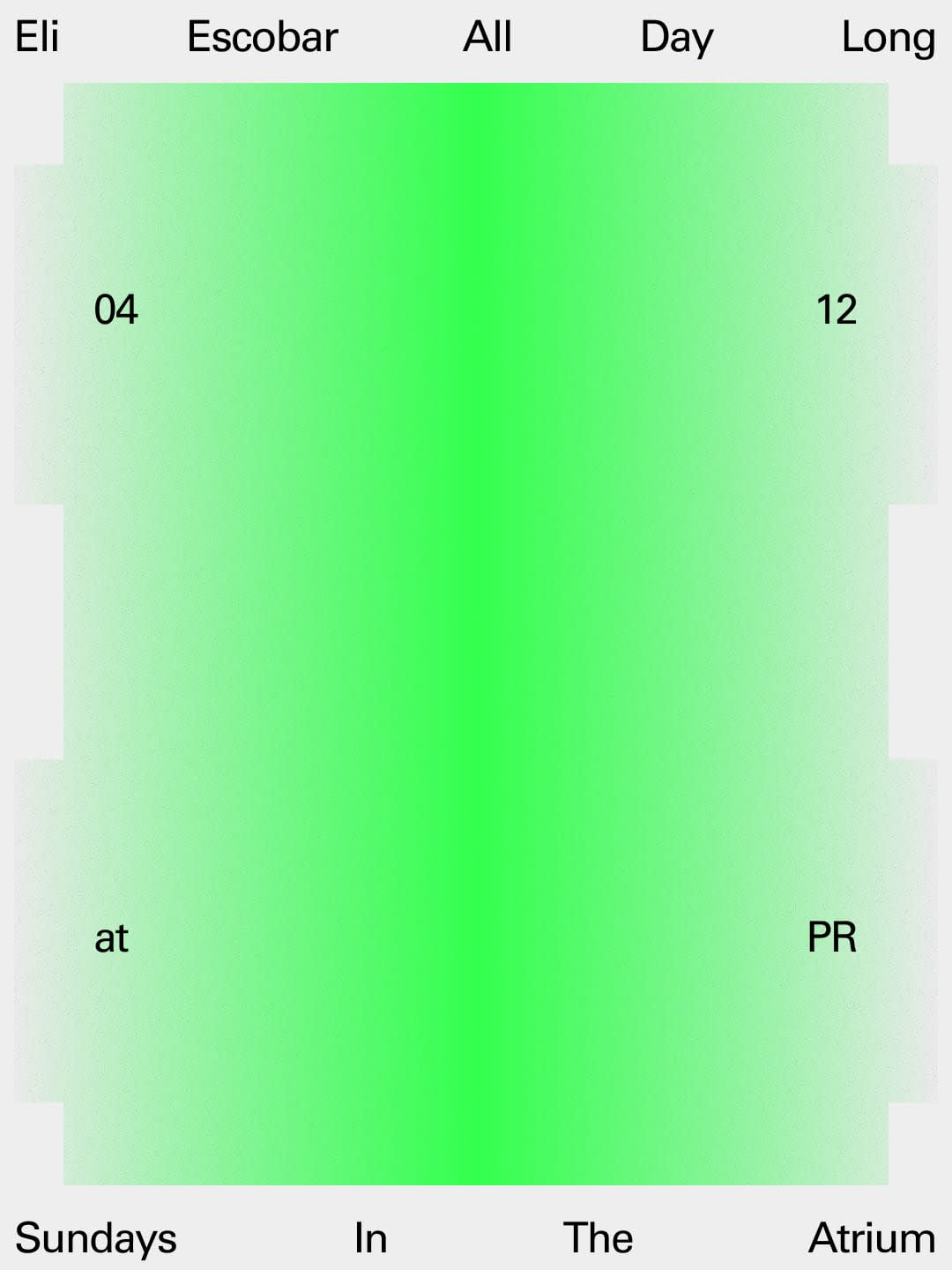 Sundays In The Atrium: Eli Escobar All Day Long