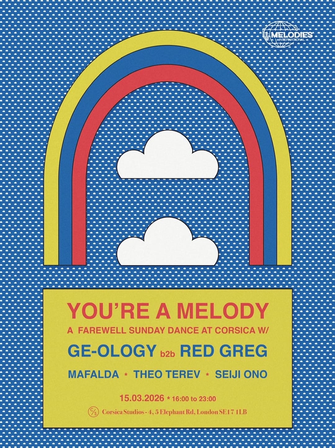 Official cover of the event The Last You're a Melody at Corsica Studios