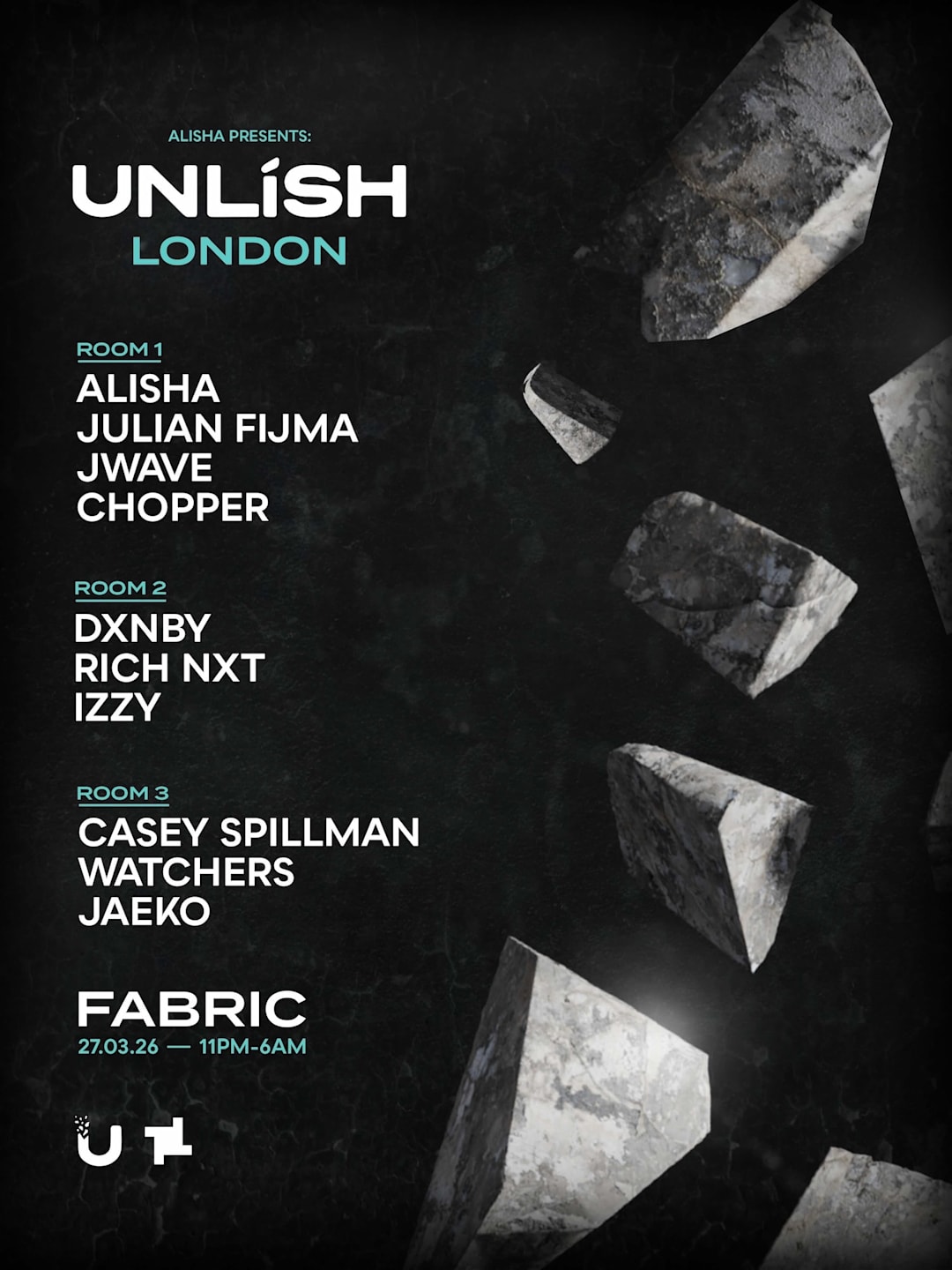 UNLISH: ALISHA, Julian Fijma, Rich NXT, Casey Spillman, DXNBY, jWave, Chopper + more