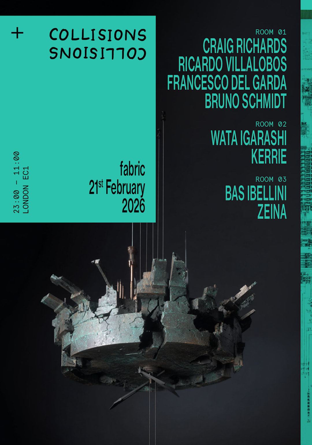 fabric: Collisions - Ricardo Villalobos, Craig Richards, Francesco Del Garda, Wata Igarashi