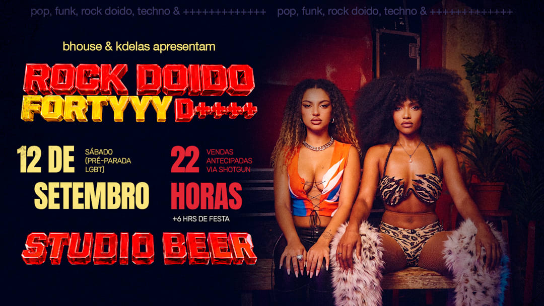 rock doido fortyyy d++++ - pré pride 2026 - pop/funk/techno