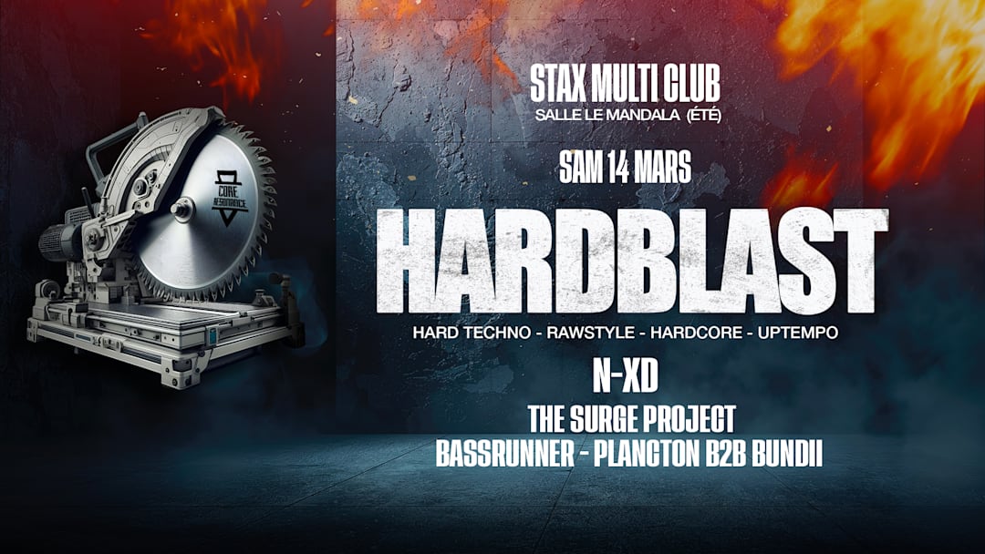 Official cover of the event HARDBLAST : N-XD + THE SURGE PROJECT + BASSRUNNER...
