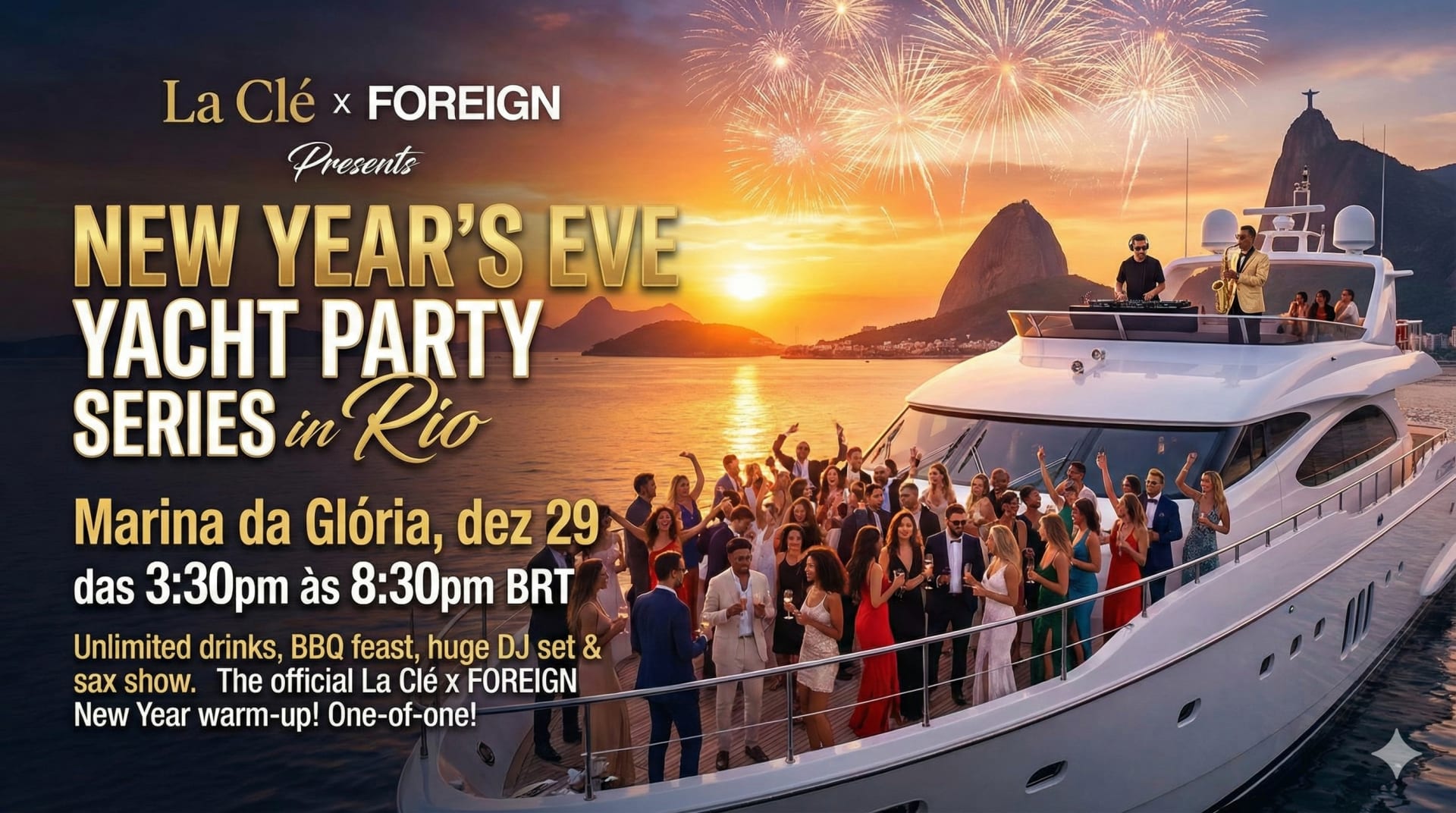 New Year's Eve Yacht Party Series In Rio