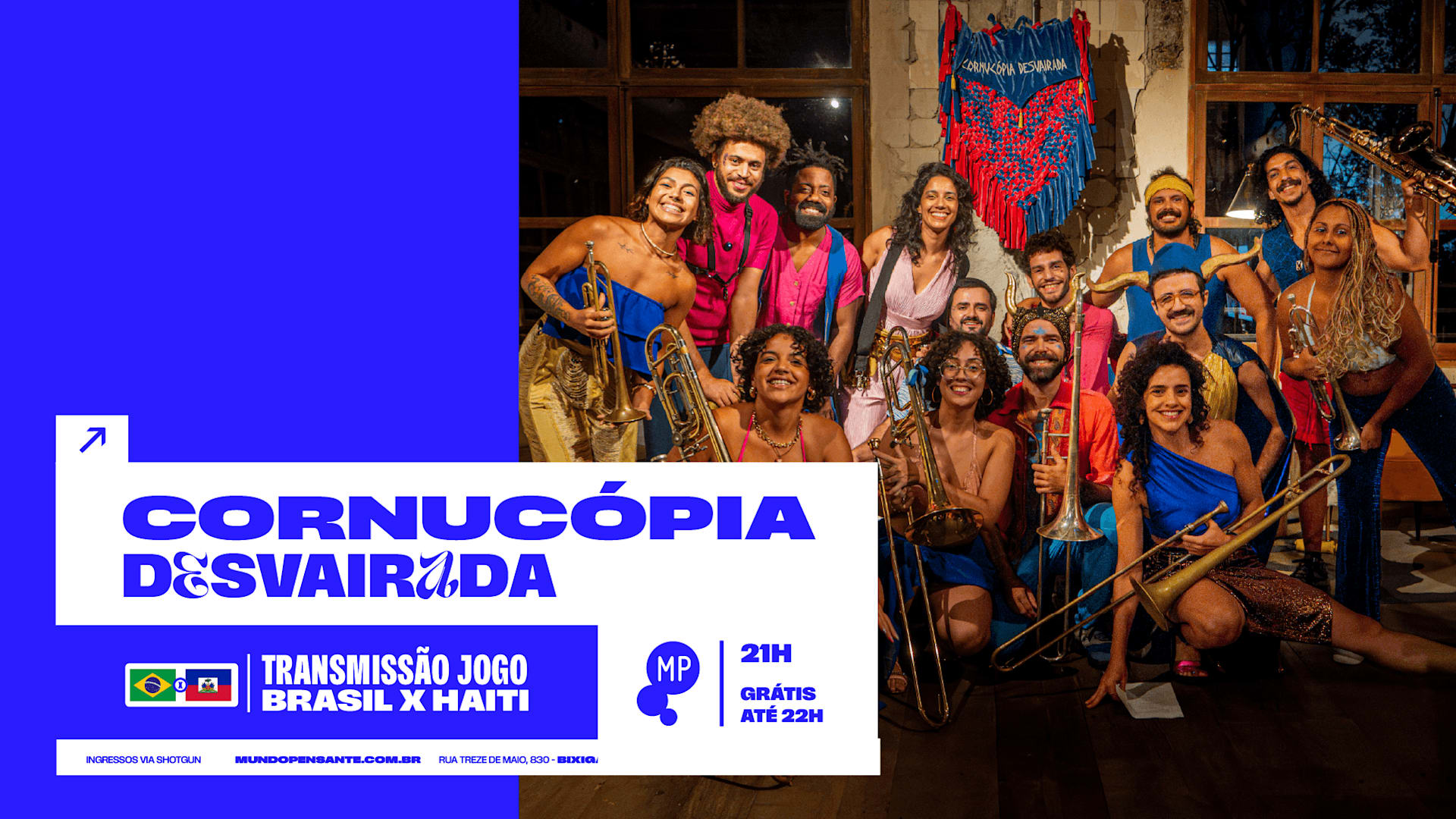 19/6 - Baile Do Mp: Cornucópia Desvairada + Transmissão Copa