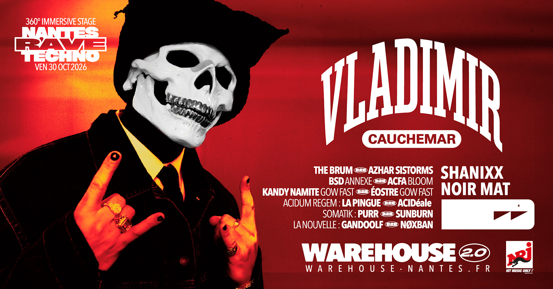 Nantes Rave Techno W/ Vladimir Cauchemar, Shanixx & More