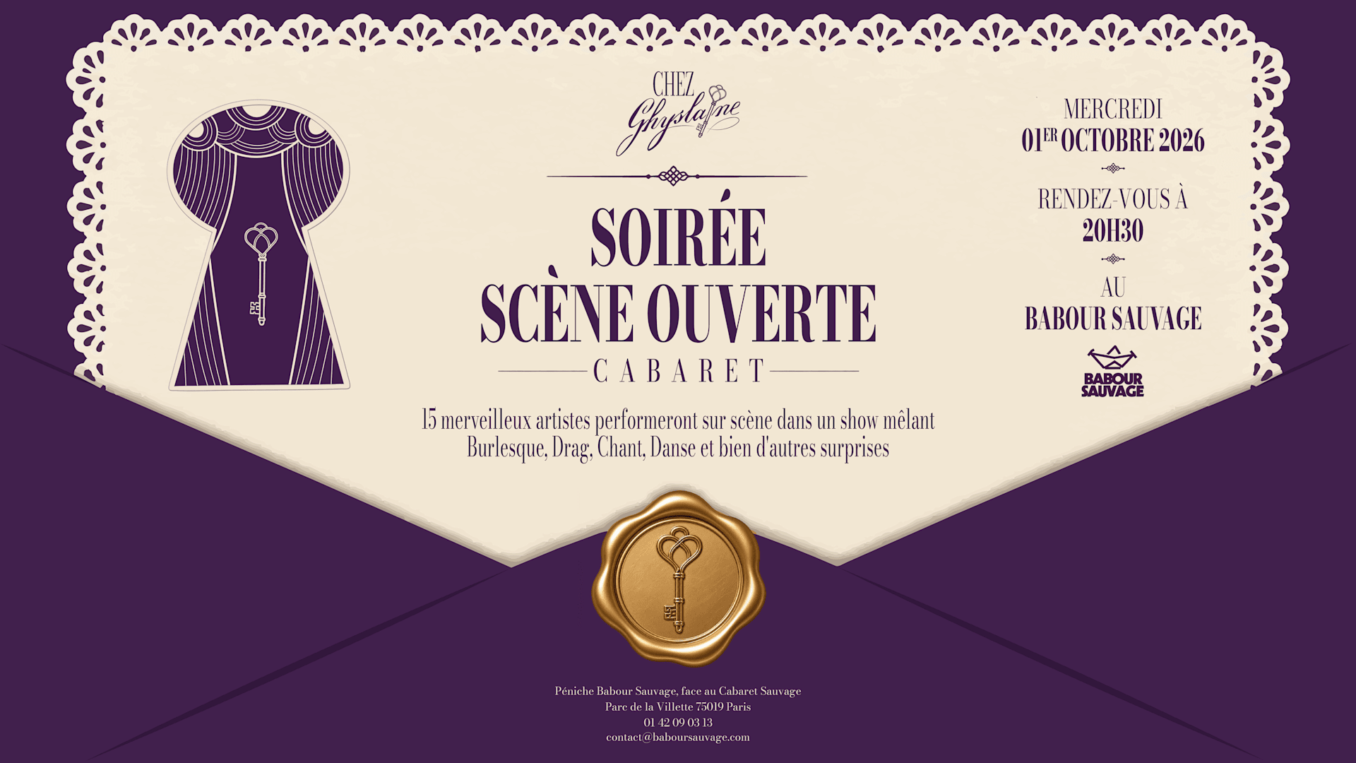 Cabaret Chez Ghyslaine - scène ouverte