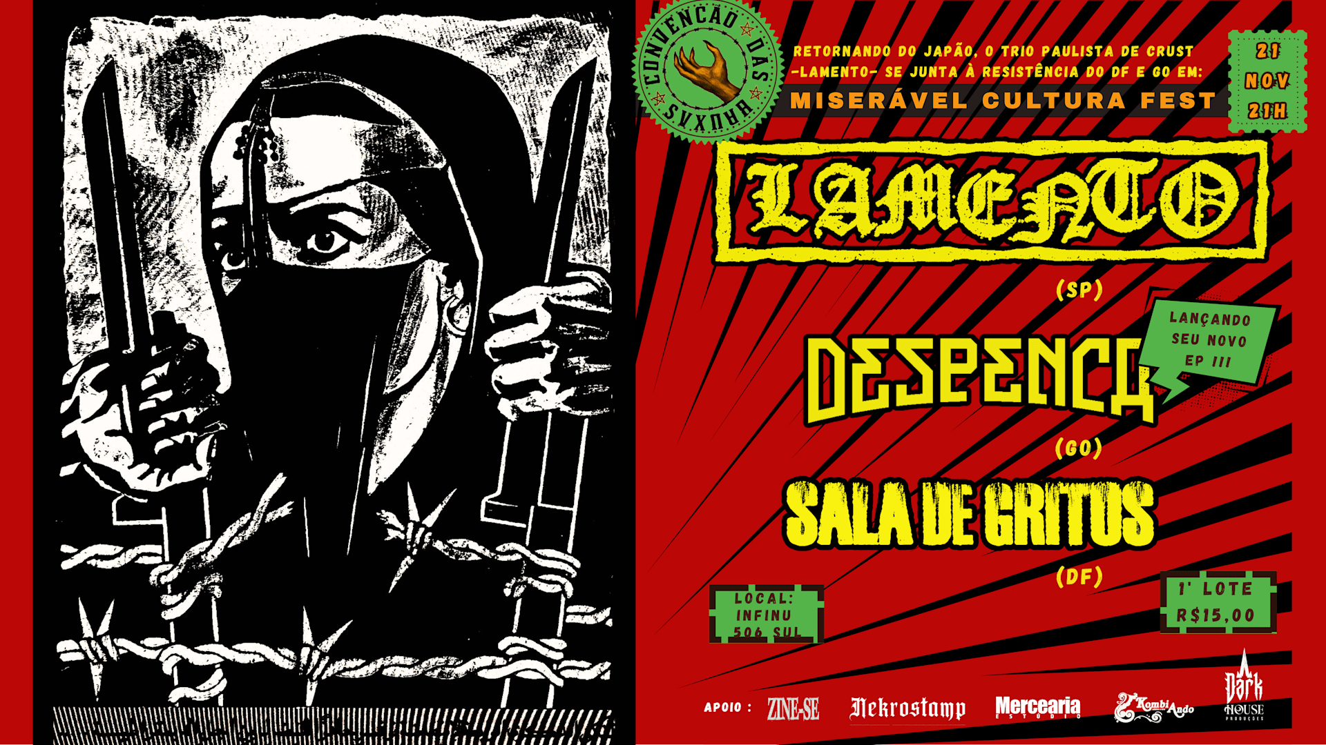 Miseravel Cultura Fest: LAMENTO + DESPENCA + SALA de GRITOS