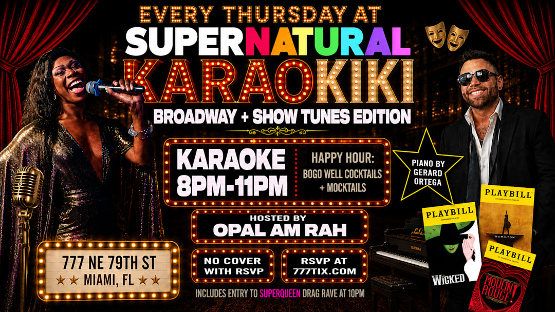 KARAOKIKI HAPPY HOUR: Broadway + Show Tunes Edition