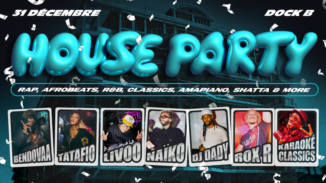 House Party, Nouvel An Rap, Afrobeats, R&B & More, Pantin · Billets Shotgun